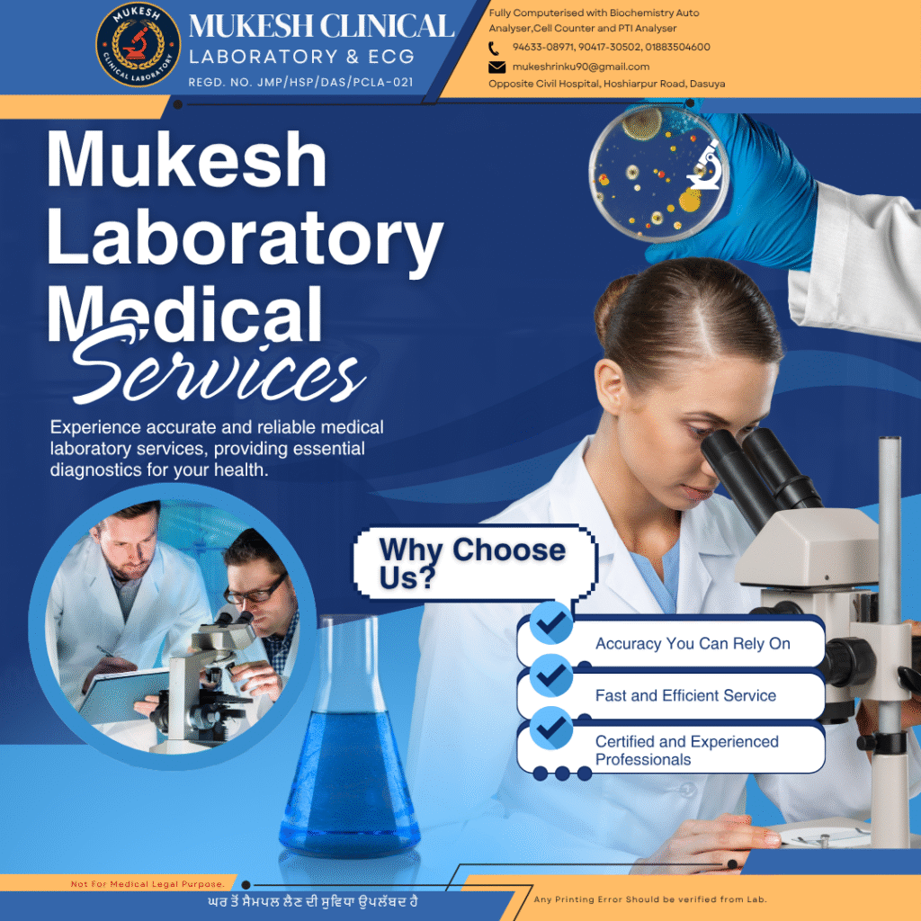 Blue and White Modern Laboratory Medical Services Instagram Post