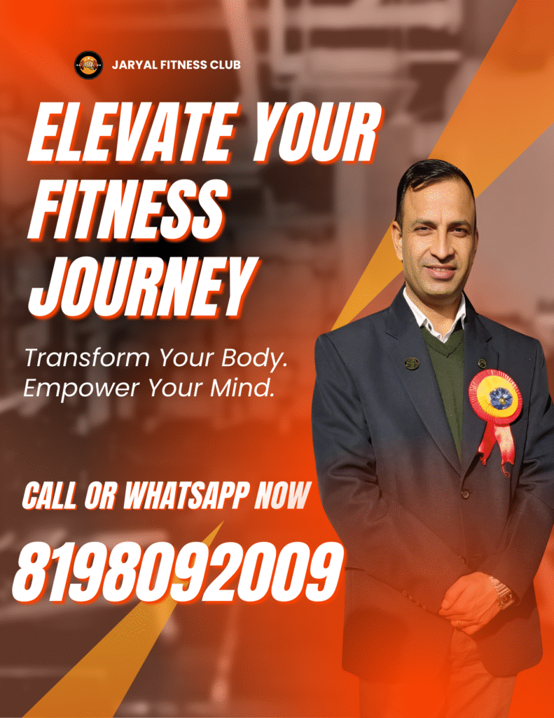 Orange and White Gradient Bold Gym & Fitness Flyer